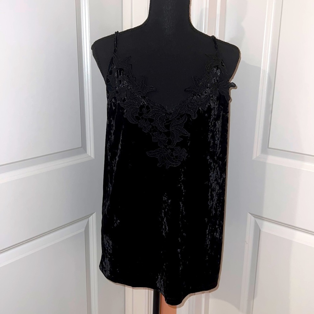 Black Satin Tank Top